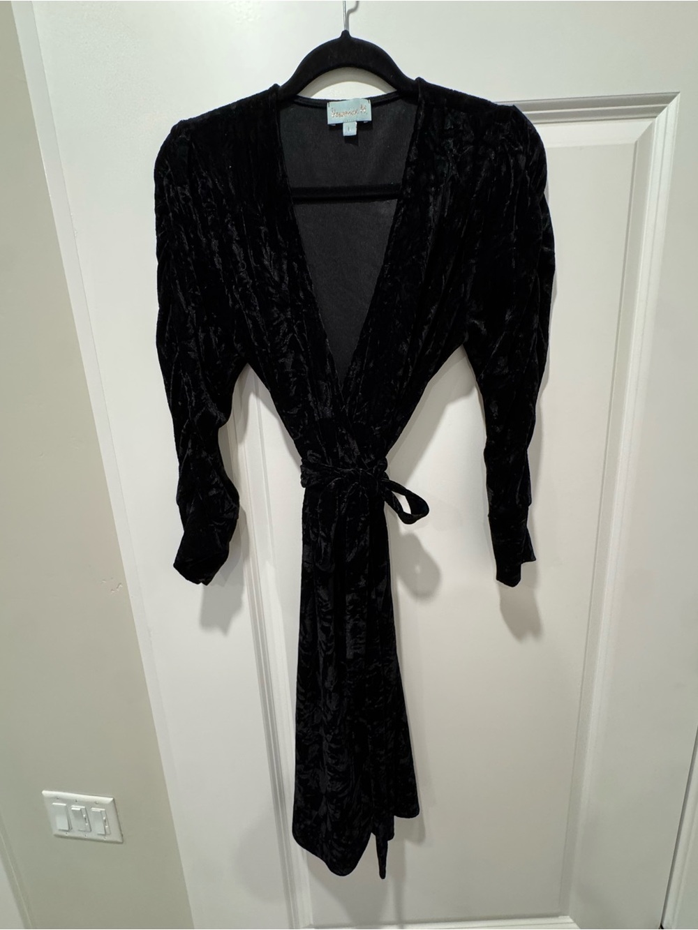 Veronica M Crushed Velvet Wrap Dress